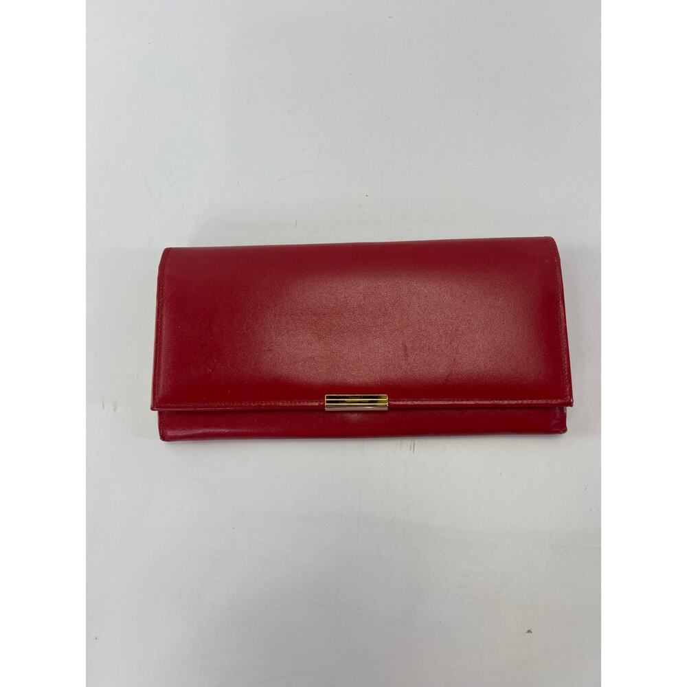 Vintage Koret Genuine Leather Kiss Lock Wallet Red